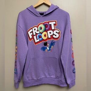 Kellogg’s Froot Loops Hoodie Womens Small Purple